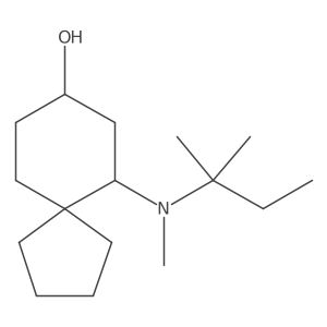 6-[Methyl(2-methylbutan-2-yl)amino]spiro[4.5]decan-8-ol结构式