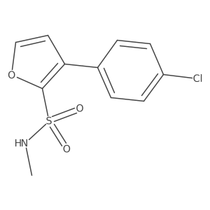 3-(4-chlorophenyl)-N-methylfuran-2-sulfonamide结构式