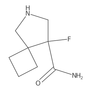 8-Fluoro-6-azaspiro[3.4]octane-8-carboxamide Structure