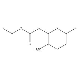 Ethyl 2-(2-amino-5-methylcyclohexyl)acetate结构式