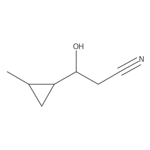 3-Hydroxy-3-(2-methylcyclopropyl)propanenitrile结构式