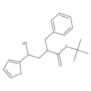 tert-butyl N-benzyl-N-[2-hydroxy-2-(thiophen-2-yl)ethyl]carbamate结构式