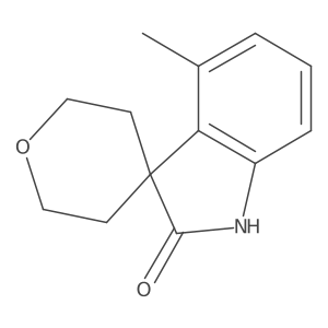 4-Methyl-1H-spiro[indole-3,4'-oxane]-2-one结构式