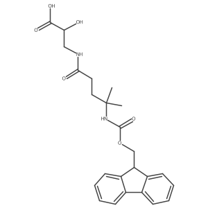 (2S)-3-[4-({[(9H-fluoren-9-yl)methoxy]carbonyl}amino)-4-methylpentanamido]-2-hydroxypropanoic acid结构式