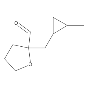 2-[(2-Methylcyclopropyl)methyl]oxolane-2-carbaldehyde结构式