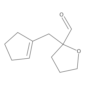 2-[(Cyclopent-1-en-1-yl)methyl]oxolane-2-carbaldehyde结构式