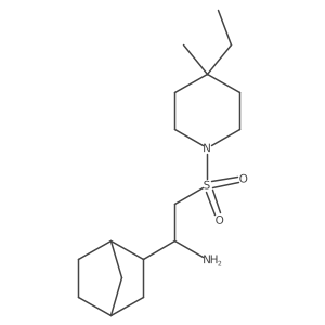 1-{Bicyclo[2.2.1]heptan-2-yl}-2-[(4-ethyl-4-methylpiperidin-1-yl)sulfonyl]ethan-1-amine Structure