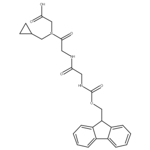 2-[N-(cyclopropylmethyl)-2-[2-({[(9H-fluoren-9-yl)methoxy]carbonyl}amino)acetamido]acetamido]acetic acid结构式