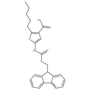 2-({[(9H-fluoren-9-yl)methoxy]carbonyl}amino)-5-pentyl-1,3-thiazole-4-carboxylic acid结构式