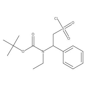 tert-butyl N-[2-(chlorosulfonyl)-1-phenylethyl]-N-ethylcarbamate结构式