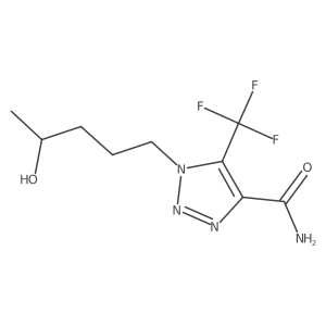 1-(4-hydroxypentyl)-5-(trifluoromethyl)-1H-1,2,3-triazole-4-carboxamide结构式