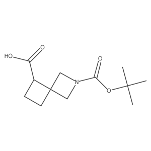 (R)-2-(tert-Butoxycarbonyl)-2-azaspiro[3.3]heptane-5-carboxylic acid结构式