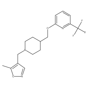 2-({1-[(5-Methyl-1,2-oxazol-4-yl)methyl]piperidin-4-yl}methoxy)-6-(trifluoromethyl)pyridine结构式