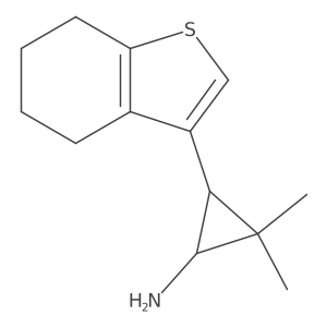 rac-(1R,3R)-2,2-dimethyl-3-(4,5,6,7-tetrahydro-1-benzothiophen-3-yl)cyclopropan-1-amine Structure