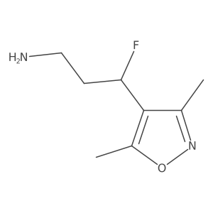 3-(Dimethyl-1,2-oxazol-4-yl)-3-fluoropropan-1-amine结构式