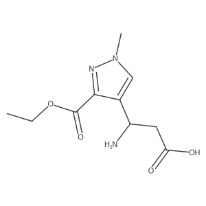 3-amino-3-[3-(ethoxycarbonyl)-1-methyl-1H-pyrazol-4-yl]propanoic acid Structure