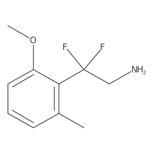 2,2-Difluoro-2-(2-methoxy-6-methylphenyl)ethan-1-amine结构式