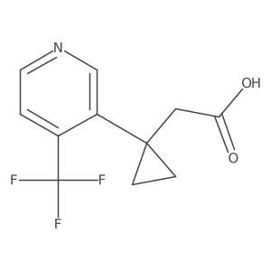 2-{1-[4-(Trifluoromethyl)pyridin-3-yl]cyclopropyl}acetic acid Structure