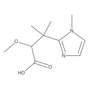 2-methoxy-3-methyl-3-(1-methyl-1H-imidazol-2-yl)butanoic acid Structure