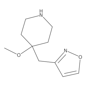 4-Methoxy-4-[(1,2-oxazol-3-yl)methyl]piperidine Structure