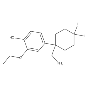 4-[1-(Aminomethyl)-4,4-difluorocyclohexyl]-2-ethoxyphenol结构式