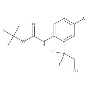 tert-butyl N-[4-chloro-2-(1,1-difluoro-2-hydroxyethyl)phenyl]carbamate结构式
