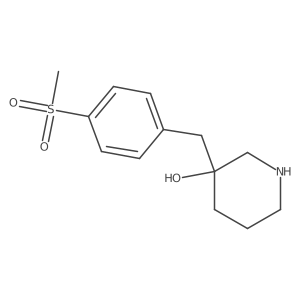 3-[(4-Methanesulfonylphenyl)methyl]piperidin-3-ol结构式