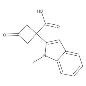 1-(1-methyl-1H-indol-2-yl)-3-oxocyclobutane-1-carboxylic acid Structure