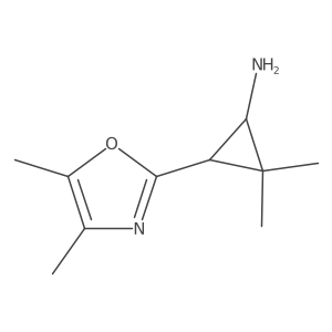 3-(Dimethyl-1,3-oxazol-2-yl)-2,2-dimethylcyclopropan-1-amine结构式