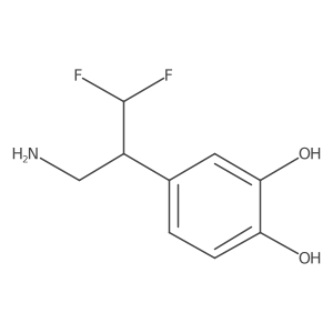 4-(3-Amino-1,1-difluoropropan-2-yl)benzene-1,2-diol结构式