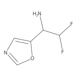 2,2-Difluoro-1-(1,3-oxazol-5-yl)ethan-1-amine Structure