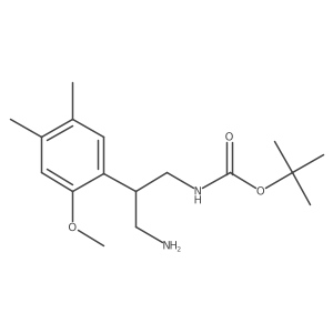 tert-butyl N-[3-amino-2-(2-methoxy-4,5-dimethylphenyl)propyl]carbamate结构式