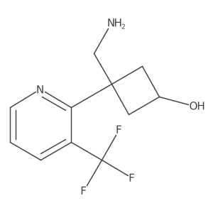 3-(Aminomethyl)-3-[3-(trifluoromethyl)pyridin-2-yl]cyclobutan-1-ol结构式