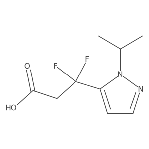 3,3-difluoro-3-[1-(propan-2-yl)-1H-pyrazol-5-yl]propanoic acid Structure