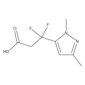 3-(1,3-dimethyl-1H-pyrazol-5-yl)-3,3-difluoropropanoic acid Structure