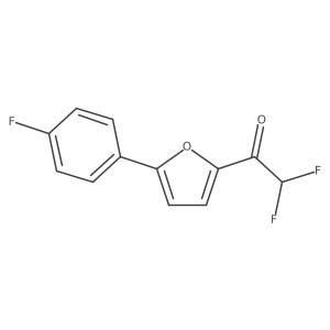 2,2-Difluoro-1-[5-(4-fluorophenyl)furan-2-yl]ethan-1-one结构式