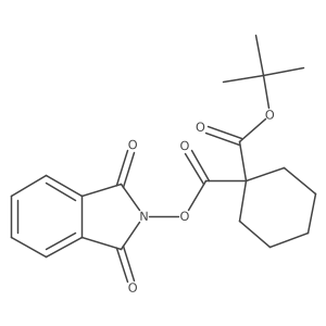 1-tert-butyl 1-(1,3-dioxo-2,3-dihydro-1H-isoindol-2-yl) cyclohexane-1,1-dicarboxylate结构式