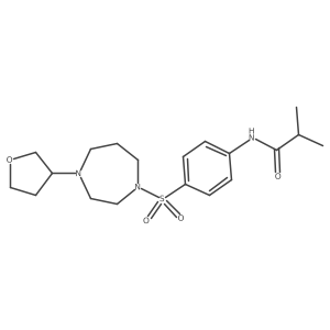 N-(4-((4-(tetrahydrofuran-3-yl)-1,4-diazepan-1-yl)sulfonyl)phenyl)isobutyramide Structure