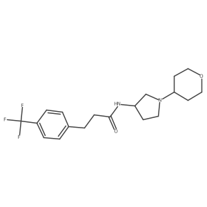 N-[1-(oxan-4-yl)pyrrolidin-3-yl]-3-[4-(trifluoromethyl)phenyl]propanamide Structure