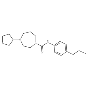 N-(4-ethoxyphenyl)-4-(thiolan-3-yl)-1,4-diazepane-1-carboxamide结构式