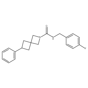 N-[(4-Fluorophenyl)methyl]-6-phenyl-2-azaspiro[3.3]heptane-2-carboxamide结构式