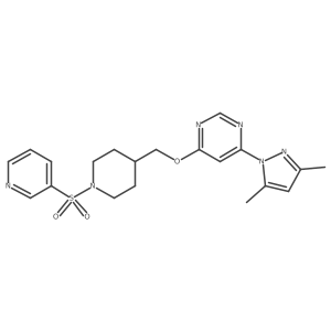 4-(3,5-Dimethylpyrazol-1-yl)-6-[(1-pyridin-3-ylsulfonylpiperidin-4-yl)methoxy]pyrimidine结构式