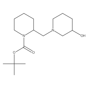 tert-butyl 2-{[(3R)-3-hydroxypiperidin-1-yl]methyl}piperidine-1-carboxylate Structure