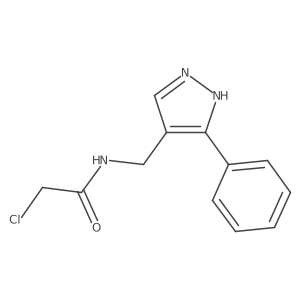 2-Chloro-N-[(5-phenyl-1H-pyrazol-4-yl)methyl]acetamide结构式