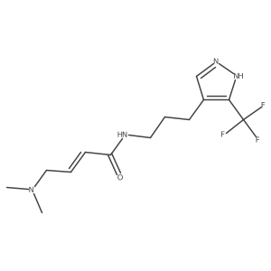 (E)-4-(Dimethylamino)-N-[3-[5-(trifluoromethyl)-1H-pyrazol-4-yl]propyl]but-2-enamide结构式