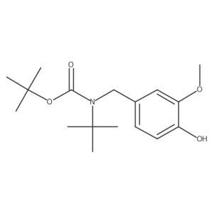 tert-butyl N-tert-butyl-N-[(4-hydroxy-3-methoxyphenyl)methyl]carbamate Structure