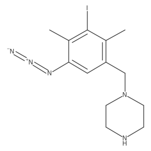 1-[(5-Azido-3-iodo-2,4-dimethylphenyl)methyl]piperazine结构式