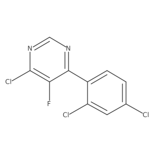 4-Chloro-6-(2,4-dichlorophenyl)-5-fluoropyrimidine结构式