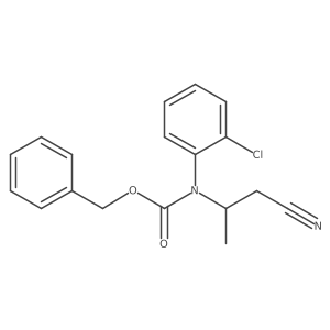 benzyl N-(2-chlorophenyl)-N-(1-cyanopropan-2-yl)carbamate Structure