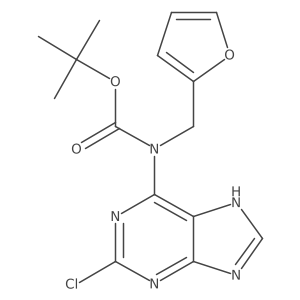 tert-butyl N-(2-chloro-7H-purin-6-yl)-N-[(furan-2-yl)methyl]carbamate结构式
